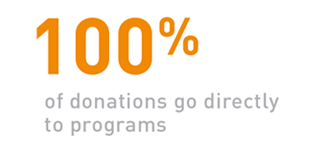 100% of donations go directly to programs